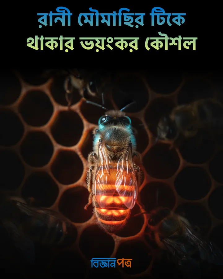 কীটনাশক থেকে বাঁচতে রানি মৌমাছির বিষ ঠেলে দেওয়ার কৌশল